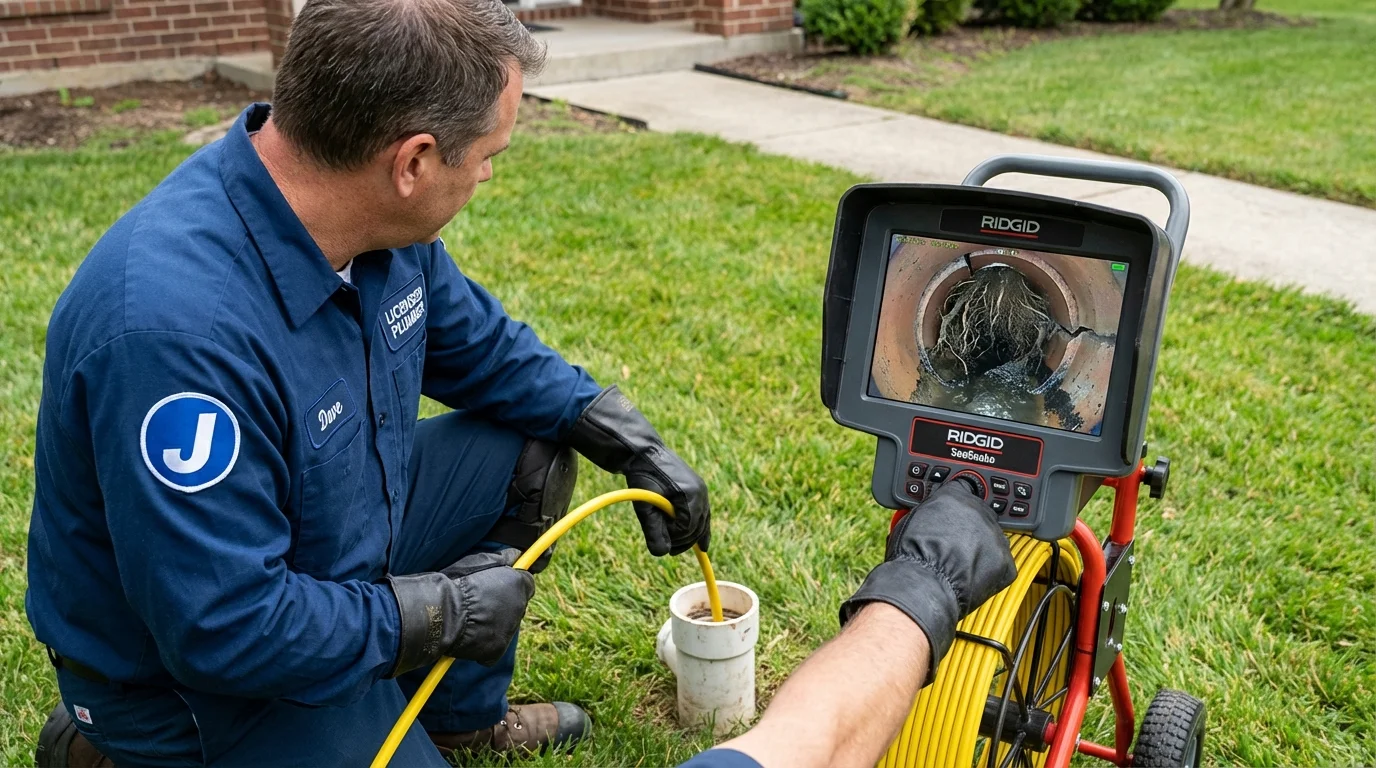 Sewer camera inspection being performed by Johns Plumbing LLC in Kittitas