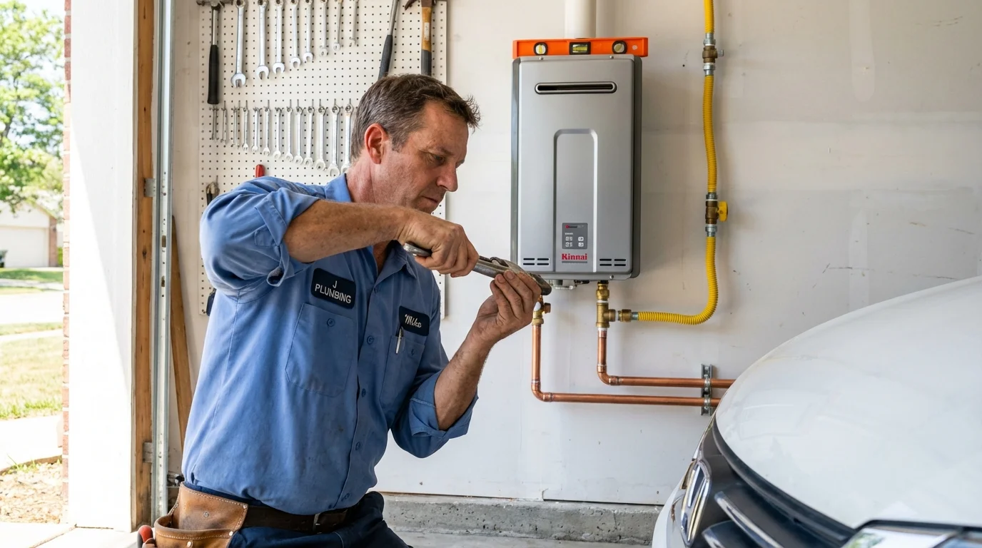 Tankless water heater installation by a Johns Plumbing LLC plumber in Kittitas